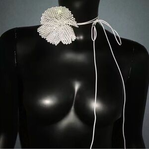 Elegant Silver Beaded Choker Necklace